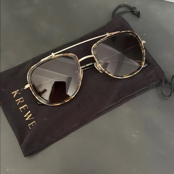 KREWE Tortoise and Gold Sunglasses COLETTE NYLON | Blonde Tortoise 18K | KREWE main image 2